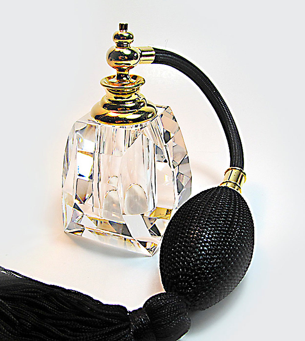 Crystal glass perfume bottle