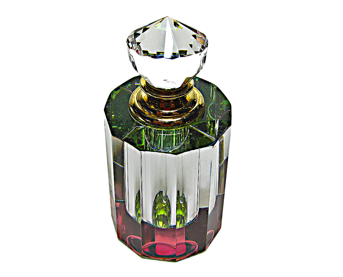 empty crystal perfume bottle