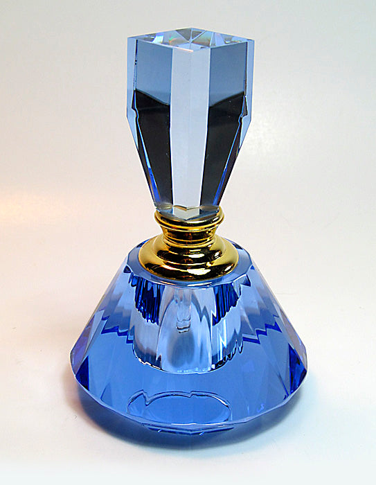 Cobalt crystal perfume bottle