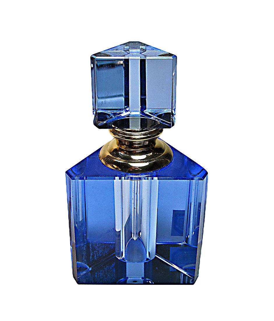 blue crystal perfume flacon