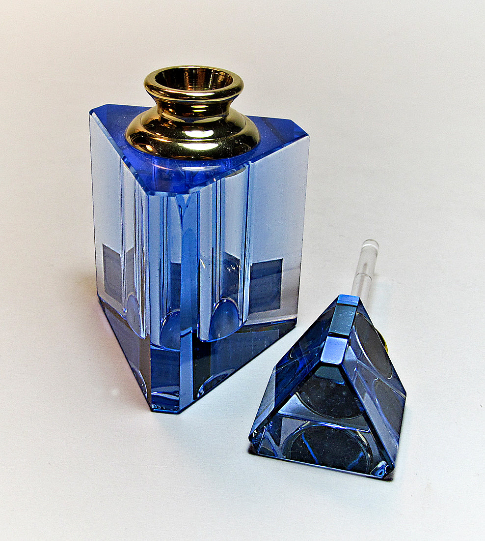 Refillable crystal perfume bottle