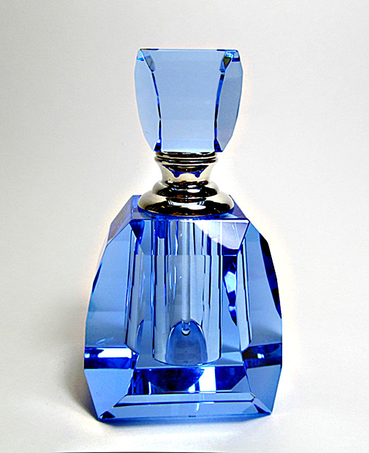 Blue lead crystal bottle