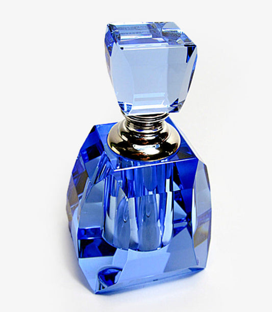 Blue crystal perfume bottle