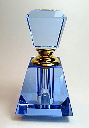 Blue crystal perfume bottle