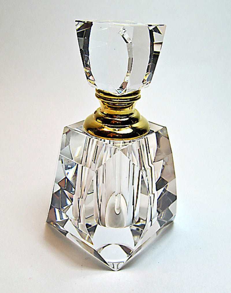 Refillable crystal perfume bottle