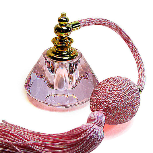 pink crystal perfume bottle