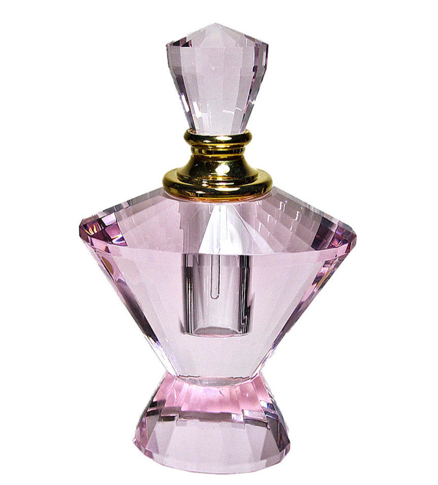 Pink crystal perfume bottle