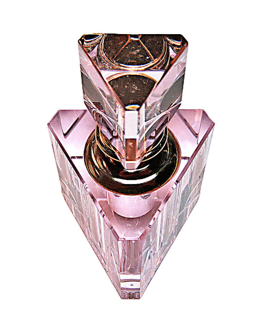 Pink crystal perfume bottle