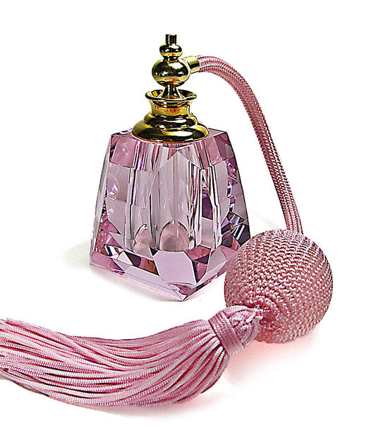 Pink crystal perfume bottle