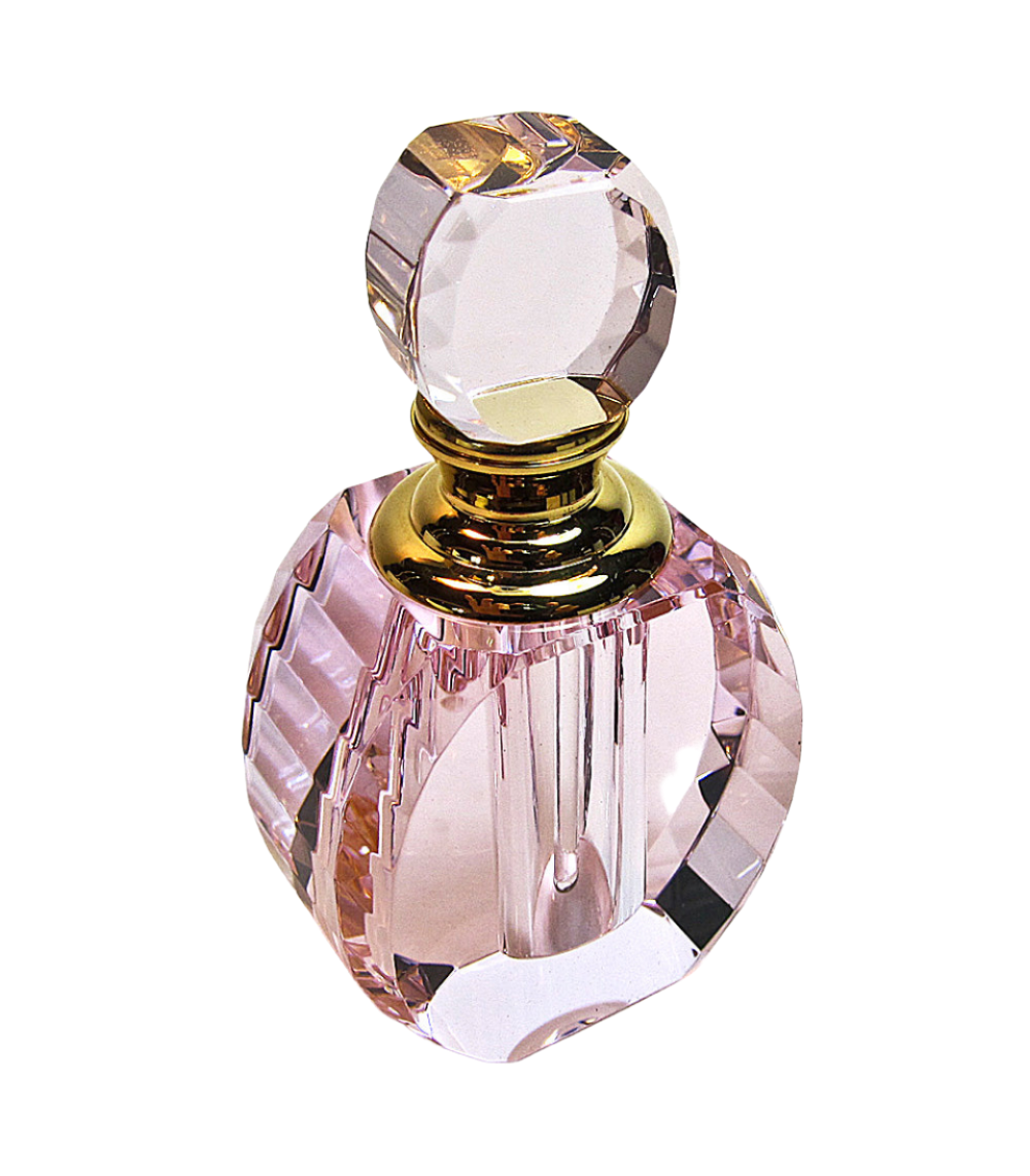 Pink crystal perfume bottle