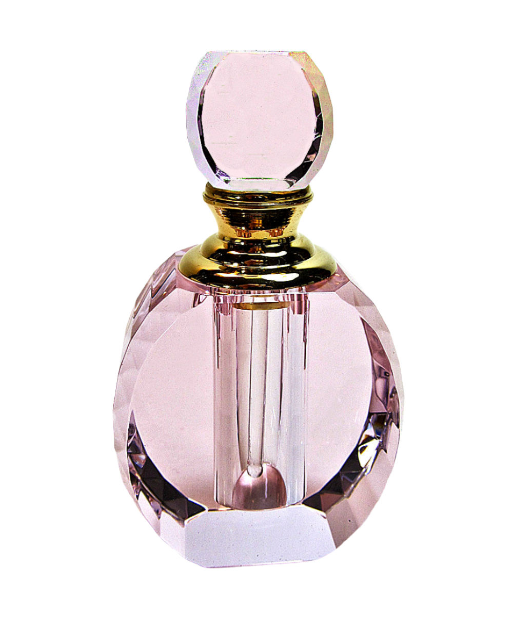 Pink perfume oil flacon