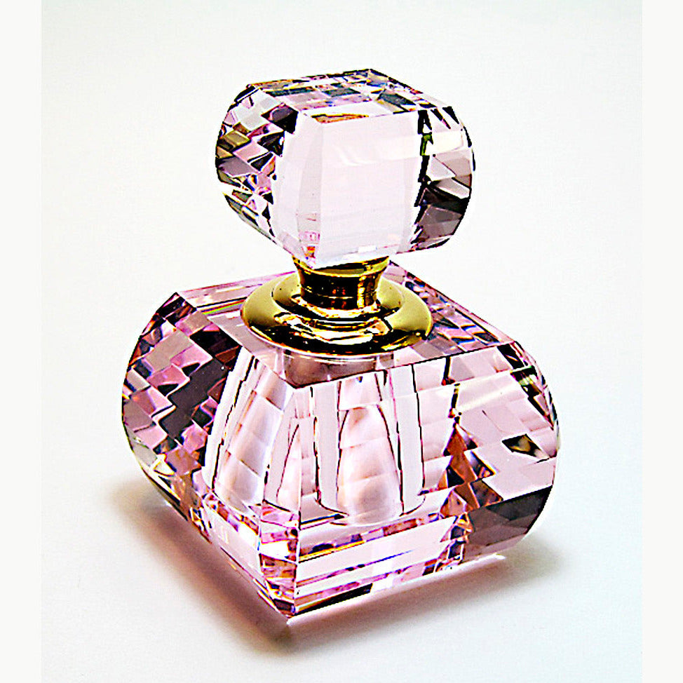 pink crystal perfume bottle