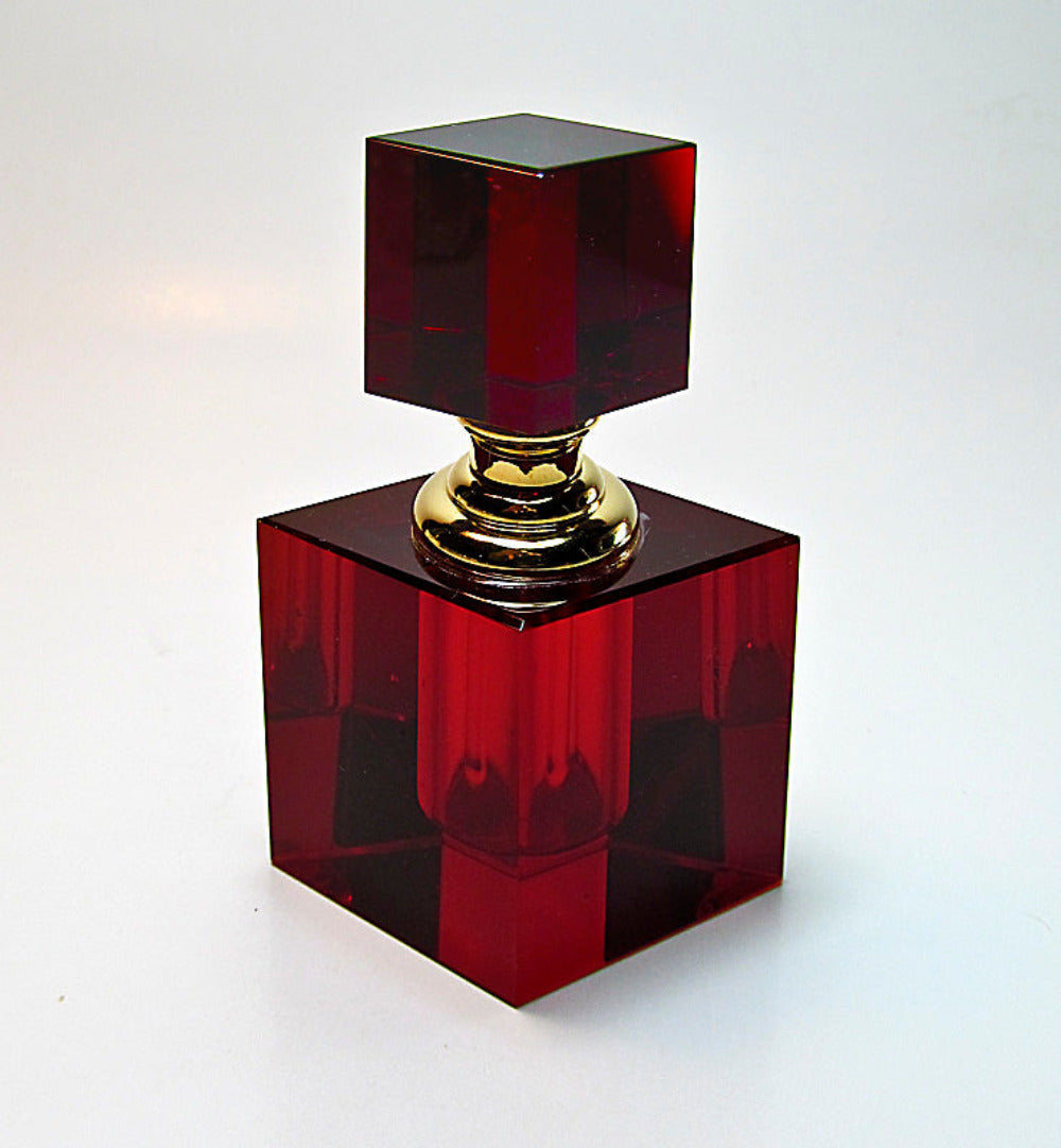 Red crystal perfume bottle