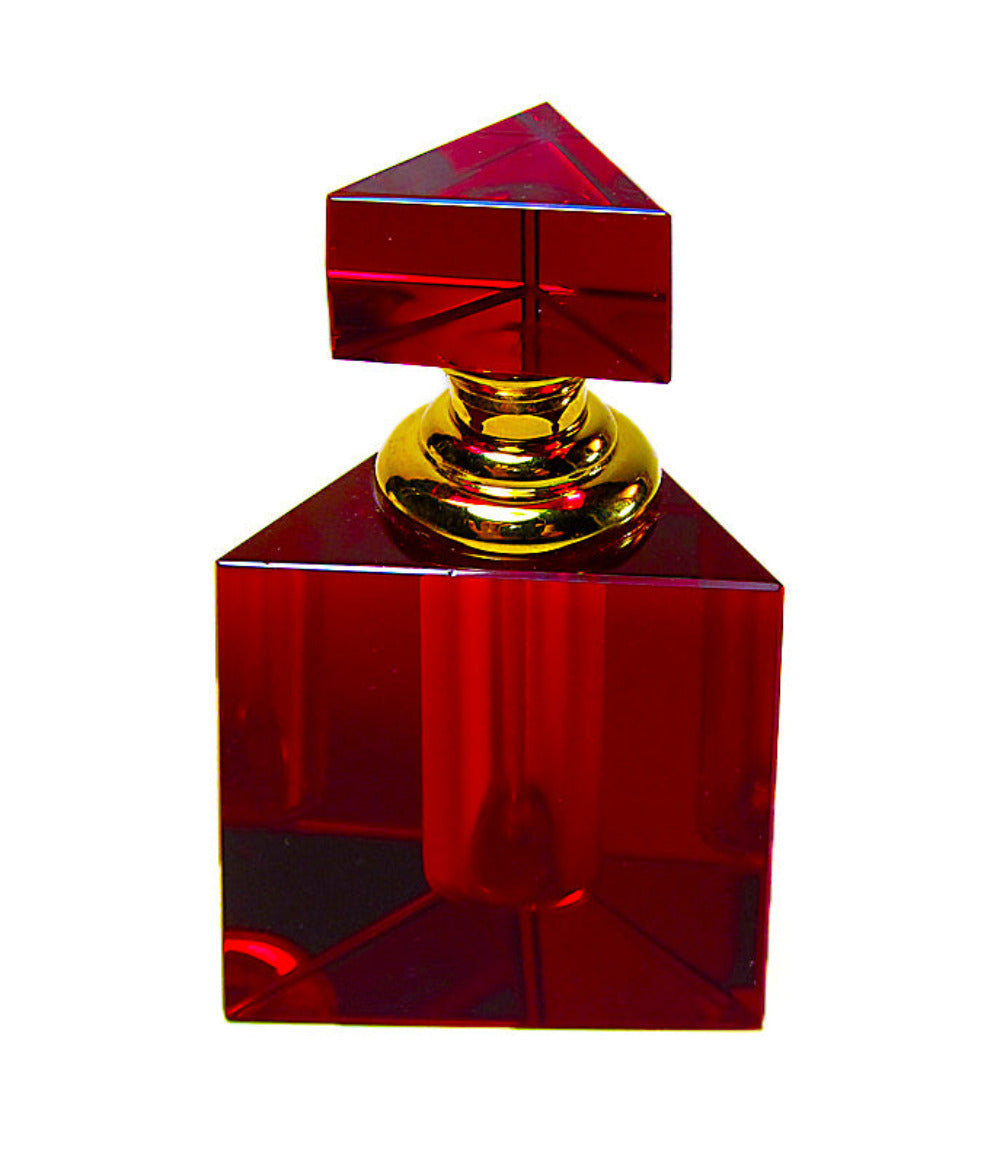 red crystal perfume bottle