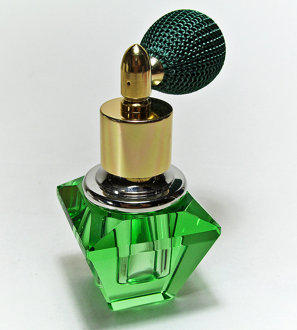 green crystal bulb spray bottle