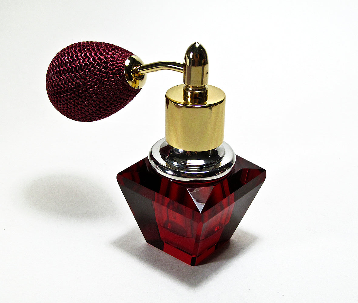 Red crystal perfume bottle