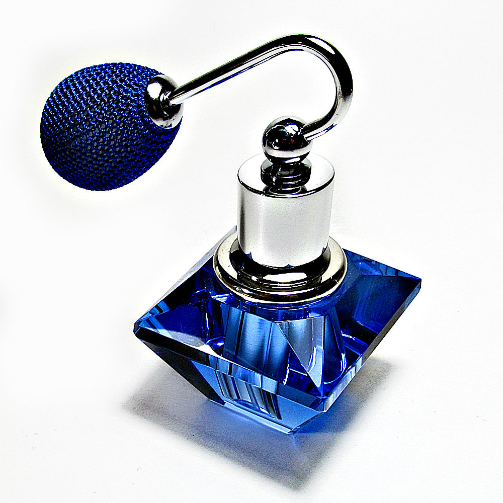 Blue crystal perfume bottle