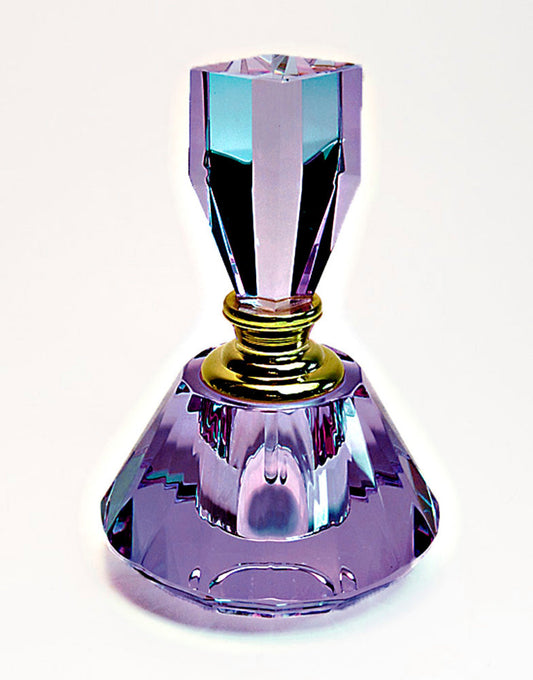 purple crystal perfume bottle