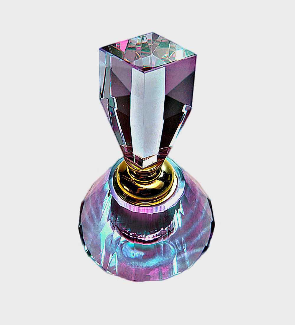 Crystal glass perfume bottle