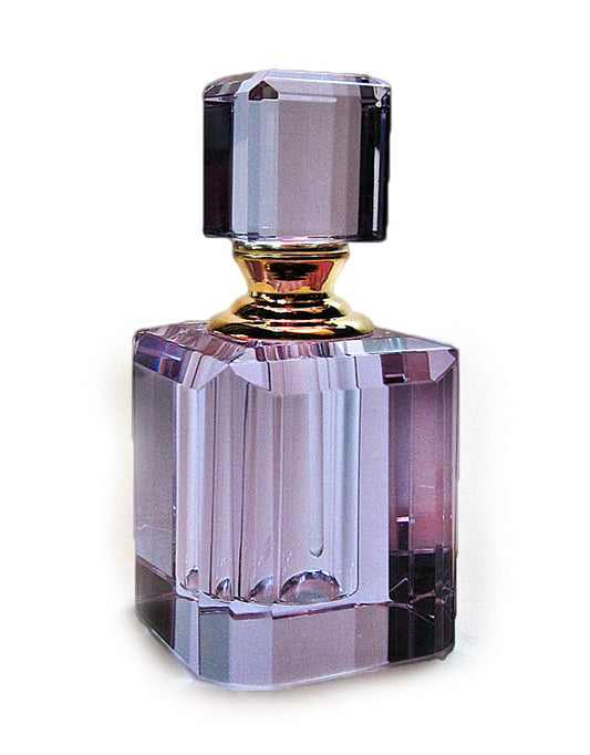 purple crystal perfume bottle