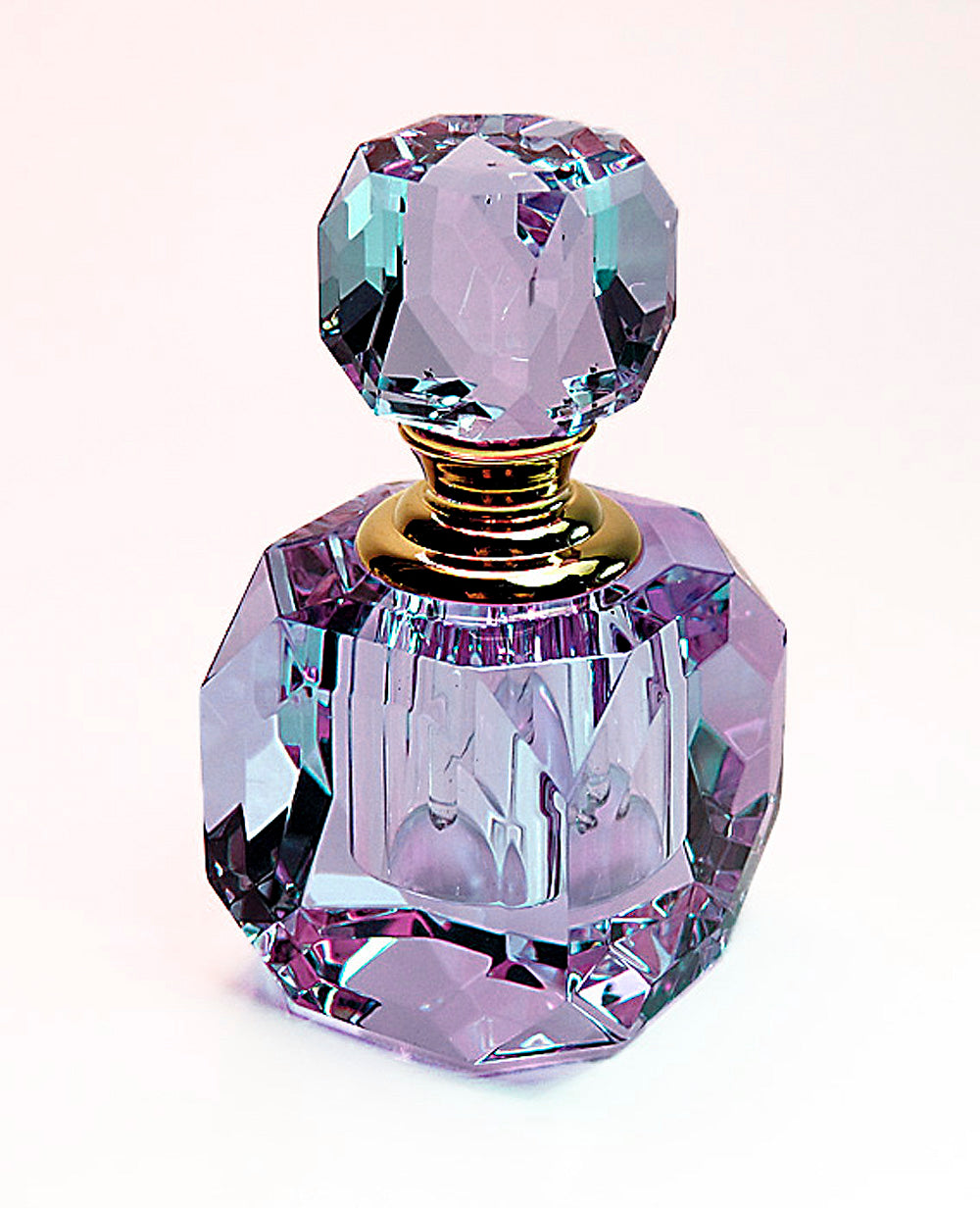 Purple crystal perfume bottle