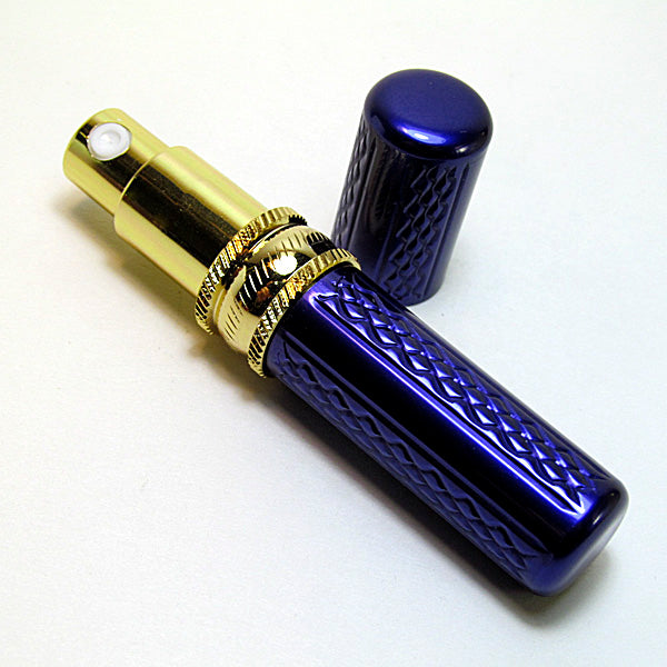 blue atomizer perfume bottle