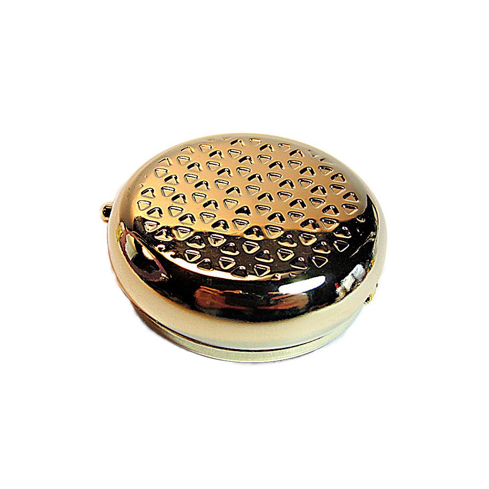 Compact Pill Box Made With Mother Pearl Shell For Pills And Small Jewelry.