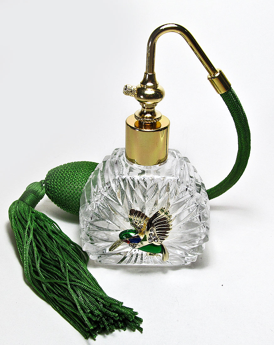 Empty perfume bottle with atomizer
