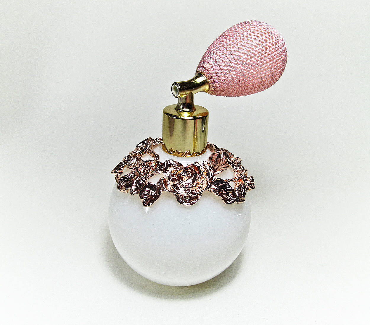 Perfume Opaque Glass Bottle With Pink (Rose) Bulb Spray Mounting